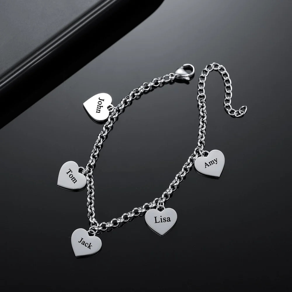 Bracelet en coeur à personnalisé