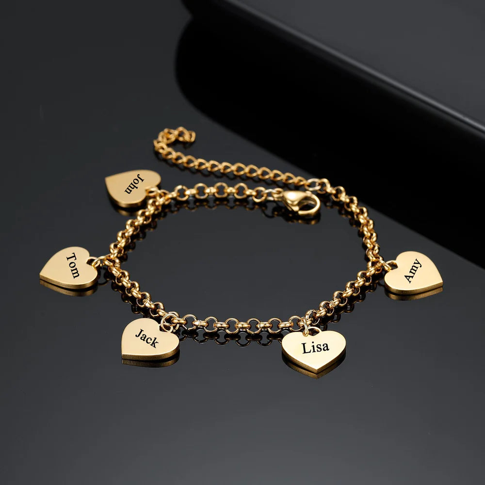 Bracelet en coeur à personnalisé